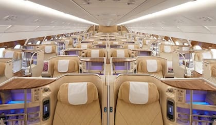 Uno de los aviones de la flota de Emirates