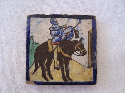 Uno de los azulejos antiguos que conforman la colección de Daniel Rinaldi (foto: Pinterest)