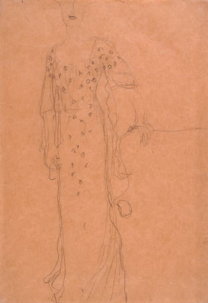Uno de los bocetos de Klimt del Retrato de Adele Bloch Bauer I