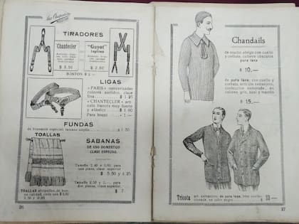 Uno de los catálogos de los distintos productos de la época.