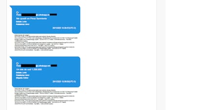 Uno de los chats que rescató la DATIP del teléfono de Novelli