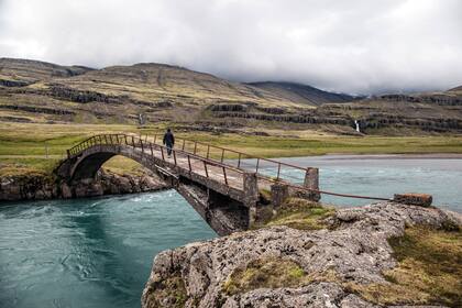 Uno de los cientos de paisajes en Islandia, mientras avanzaba con su amigo Diego García Tedesco 