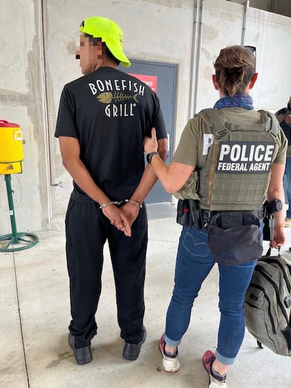 Uno de los detenidos tras la redada del pasado fin de semana en el condado de Miami-Dade