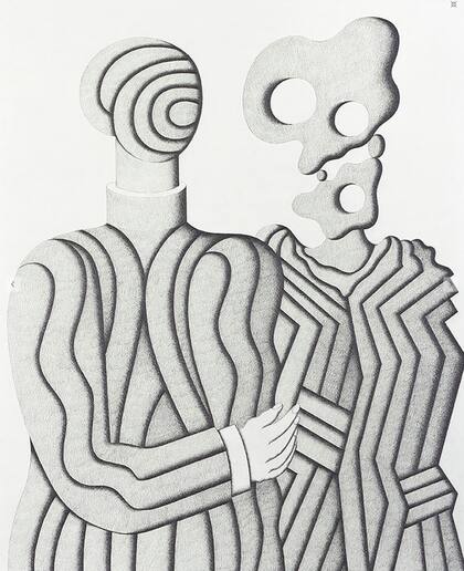 Uno de los dibujos de Roberto Aizenberg que exhibirá Jorge Mara-La Ruche en un espacio destacado de Art Basel