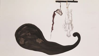 Uno de los dibujos realizados por Mondongo y Bizzio