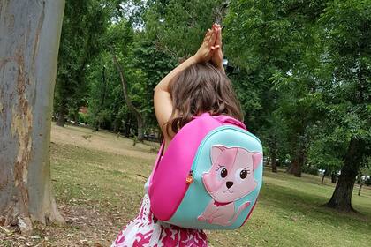 Uno de los diseños de sus mochilas