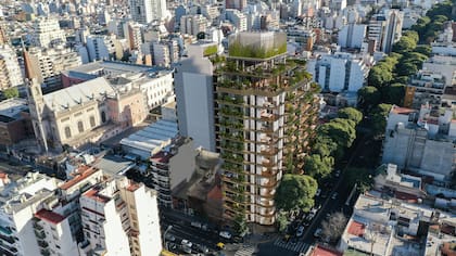 Uno de los edificios de la marca Donna en Caballito