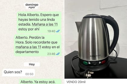 Uno de los electrodomésticos robados, ofrecido para la venta en la plataforma (Marketplace)