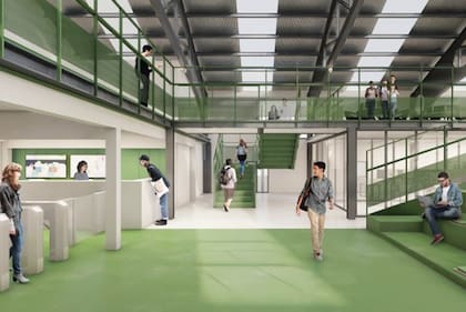 Uno de los espacios proyectados para la sede de TUMO en el Parque de la Innovación