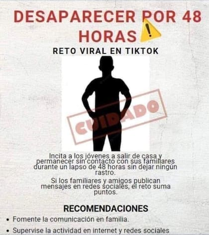 Uno de los flyers que circuló en grupos de WhatsApp durante estos días. 