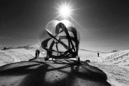 Uno de los globos solares que integran el proyecto Aeroceno