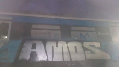 Uno de los grafitis que realizaron