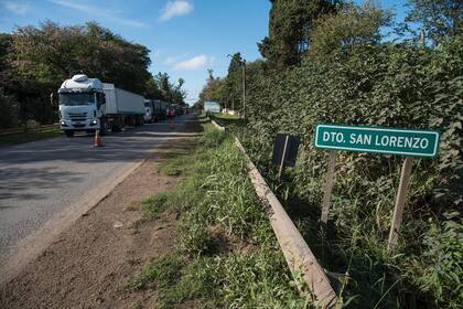 Uno de los ingresos a puertos en San Lorenzo