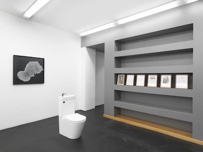 Uno de los inodoros diseñados por el estudio Saraceno, exhibido el año pasado en la galería neugerriemschneider en Berlín