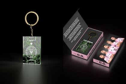 Uno de los llaveros que salió a la venta de Inter Miami CF