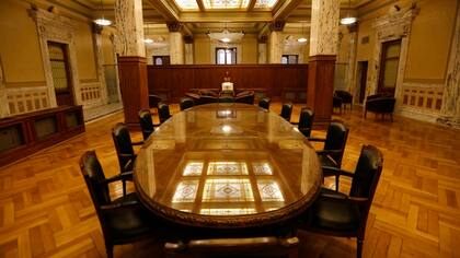 Uno de los lujosos interiores del palacio situado en Rivadavia 1745