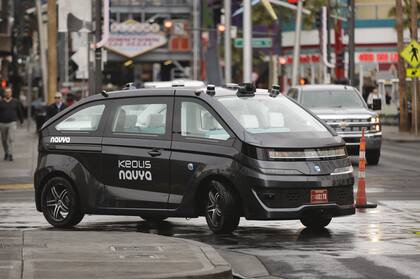 Uno de los modelos de autos autónomos, que este año salieron a las calles de Las Vegas