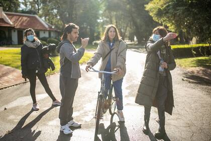 Uno de los momentos claves del caso. El regreso a casa de María Marta. El rodaje intento ser lo más fiel posible con la construcción de lo ocurrido ese día.