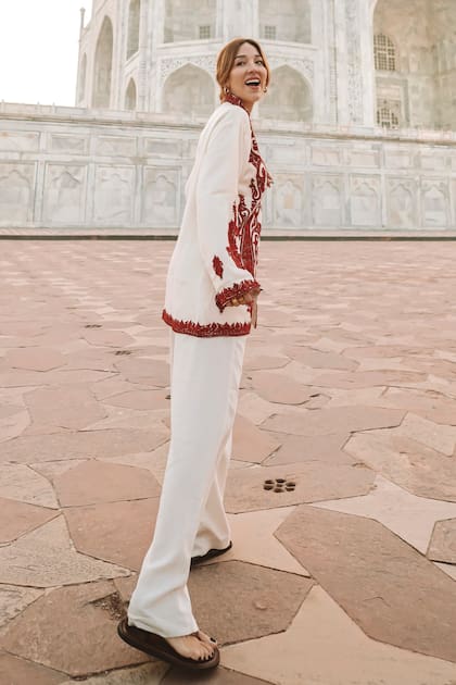 Uno de los momentos más emocionantes del viaje: su llegada al Taj Mahal.