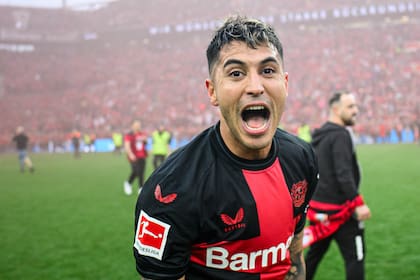 Uno de los momentos más felices de Exequiel Palacios: la conquista de la Supercopa alemana de 2024 con Bayer Leverkusen