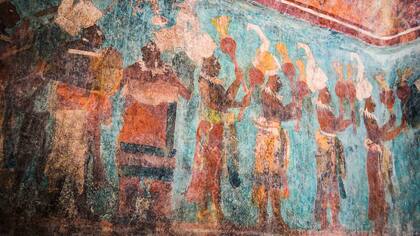 Uno de los murales - los mejores mantenidos del mundo maya - Bonampak, Chiapas.