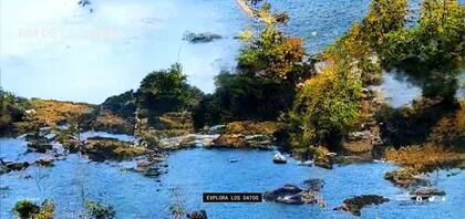 Uno de los paisajes creados por Refik Anadol con Magine Learning para su obra