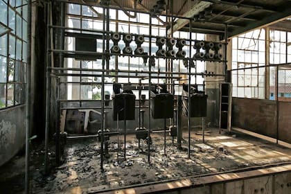 Uno de los paneles de distribución eléctrica, en Fordlandia, la ciudad idea por Henry Ford