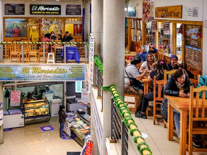 Uno de los pisos del Mercado Municipal de Punta Arenas