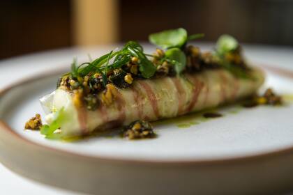 Uno de los platos que hicieron para Bariloche a la Carta, el festival gastronómico de Río Negro.