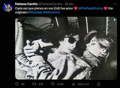 Uno de los posteos de Fabiana Cantilo tras el lanzamiento de El amor despúes del amor