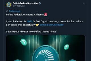 Usaron la cuenta en X de la Policía Federal para promocionar una estafa cripto
