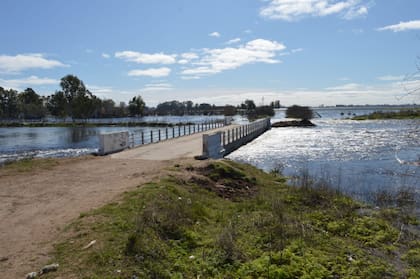 Uno de los puentes que corre peligro de derrumbe, según cuentan los productores