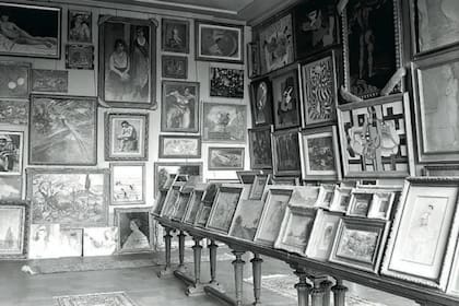 Uno de los salones de Jeu de Paume donde se almacenaban obras de arte saqueadas