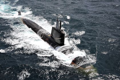 Uno de los seis submarinos de clase Scorpène construidos en Mazagon Docken la India