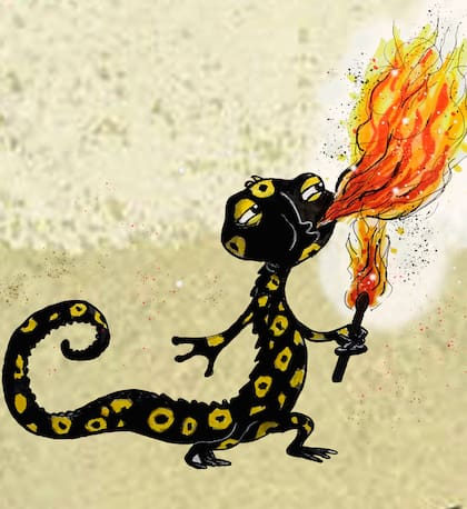 Uno de los seres fantásticos de la galería borgeana