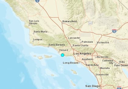 Uno de los sismos más fuertes de las últimas horas en territorio continental de Estados Unidos ocurrió cerca de Camarillo, California