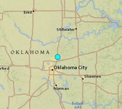 Uno de los sismos más fuertes de las últimas horas en territorio continental de Estados Unidos ocurrió cerca de Edmond, Oklahoma