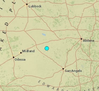 Uno de los sismos más fuertes de las últimas horas en territorio continental de Estados Unidos ocurrió cerca de Westbrook, Texas