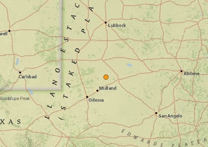 Uno de los sismos más fuertes de las últimas horas en territorio continental de Estados Unidos ocurrió en Texas