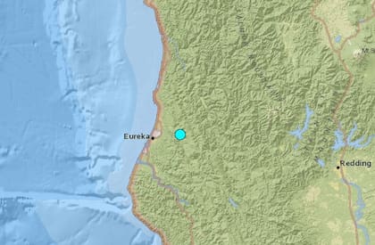 Uno de los sismos más fuertes de las últimas horas en territorio continental de Estados Unidos ocurrió cerca de Blue Lake, California