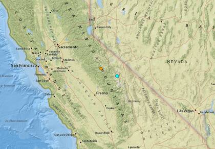 Uno de los sismos más fuertes de las últimas horas en territorio continental de Estados Unidos ocurrió cerca de Round Valley, California