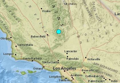 Uno de los sismos más fuertes de las últimas horas en territorio continental de Estados Unidos ocurrió cerca de Bodfsih, California