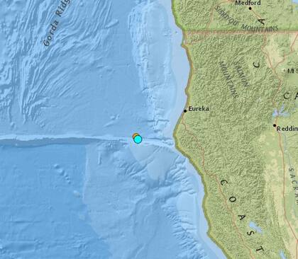 Uno de los sismos más fuertes de las últimas horas en territorio continental de Estados Unidos ocurrió cerca de Petrolia, California