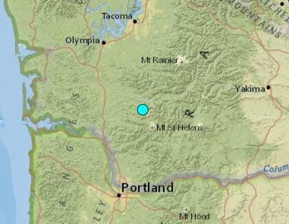 Uno de los sismos más fuertes de las últimas horas en territorio continental de Estados Unidos ocurrió cerca de Morton, Washington