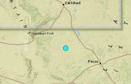Uno de los sismos más fuertes de las últimas horas en territorio continental de Estados Unidos ocurrió cerca de Toyah, Texas
