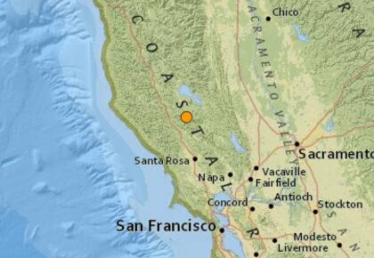 Uno de los sismos más fuertes de las últimas horas en territorio continental de Estados Unidos ocurrió cerca de The Geysers, California