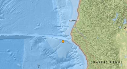Uno de los sismos más fuertes de las últimas horas en territorio continental de Estados Unidos ocurrió cerca de Petrolia, California