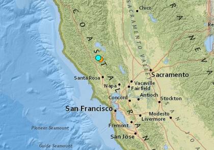Uno de los sismos más fuertes de las últimas horas en territorio continental de Estados Unidos ocurrió cerca de The Geysers, California