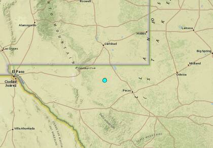 Uno de los sismos más fuertes de las últimas horas en territorio continental de Estados Unidos ocurrió cerca de Toyah, Texas