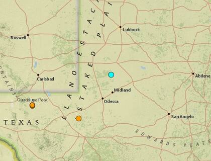 Uno de los sismos más fuertes de las últimas horas en territorio continental de Estados Unidos ocurrió cerca de la localidad de Los Ibáñez, en Texas